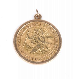 10k Gold St. Christopher's Medal