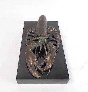 Bronze Lobster Inkwell