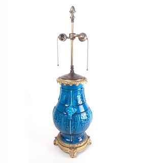 Chinese-Style Turquoise Table Lamp
