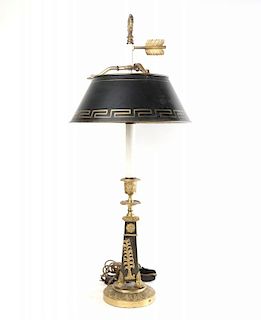 Empire Gilt Bronze Table Lamp