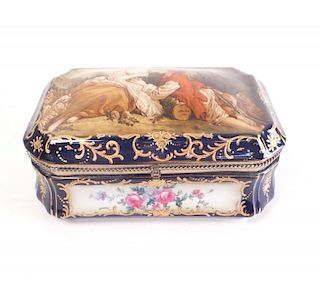 Sevres-Style Porcelain Box