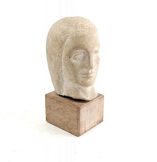 Stone Head Sculpture