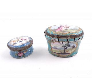 Two South Staffordshire Snuff Boxes