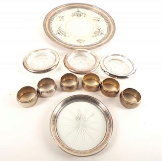 14 Silver Plate & Mounted Table Articles