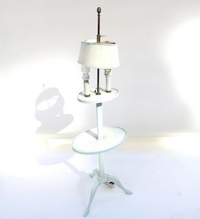 Painted and Decorated 2-Tier Lamp Table