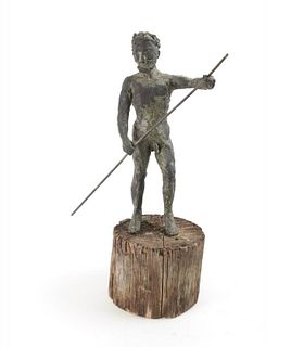Bronze Sculpture Standing Male Figure
