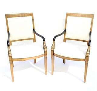 Pair of Dolphin Armchairs