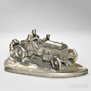 Novelty Racing Car Inkwell with Pen Tray
