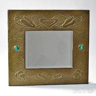English Arts and Crafts Copper Mirror