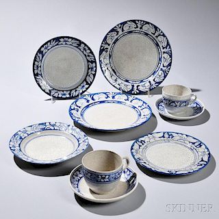 Seven Pieces of Dedham Pottery Tableware