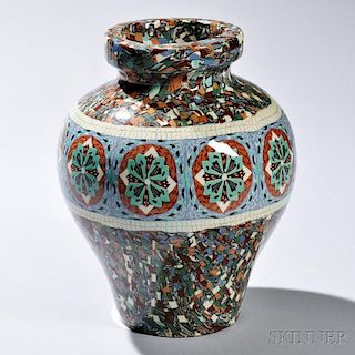 Jean Gerbino (1876-1966) Mosaique Ceramic Vase