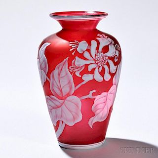 Cameo Glass Vase in the Manner of Webb
