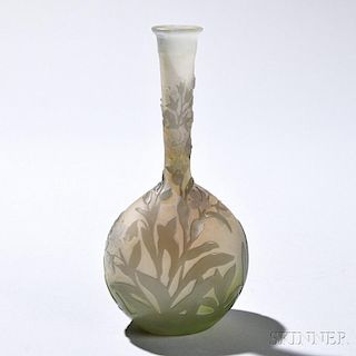 Emile Galle Cameo Glass Vase