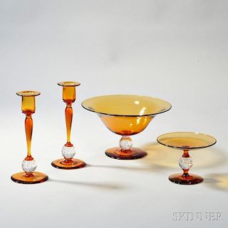 Matching Pairpoint Candlesticks with Compote and Tazza