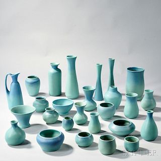 Twenty-six Pieces of Van Briggle Pottery