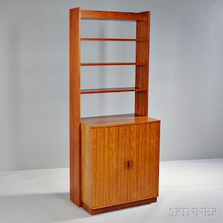 Charles Webb Open Bookcase over Cabinet