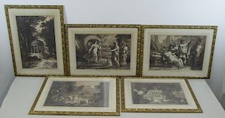 Lot of 5 18th/19th C. Ink Drawings.