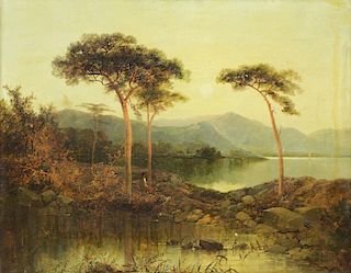 SMITH, James Burrell. Oil on Canvas. "View of Loch