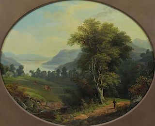 BOESE, Henry. Oil on Canvas. "View of the Hudson