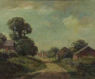 BOSTON, Joseph H. Oil on Canvas. Country Path.