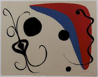 CALDER, Alexander. Lithograph. Untitled Abstract.