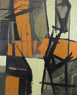 WATSON, J.B. Oil on Canvas "Cantilever" 1958.