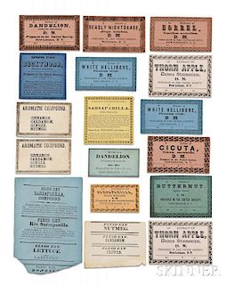 Seventeen Shaker Herb Labels