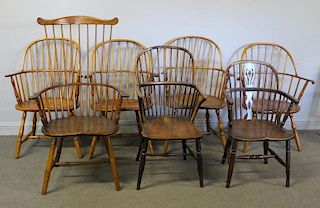 Lot of 8 Antique Windsor Chairs.