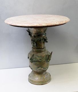Large Japanese Bronze Incense Burner as Table.