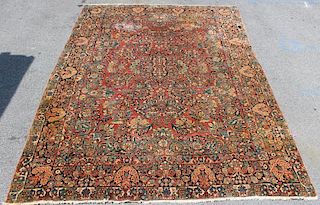 Antique Finely Woven Sarouk Carpet .