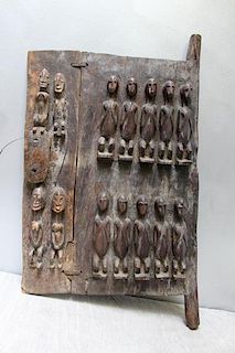 African Carved Wooden Panel or Door.