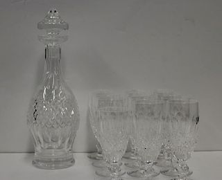 WATERFORD. Lot of Signed Stemware & a Decanter