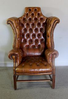 Impressive Leather Upholstered Chesterfield