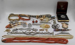 JEWELRY. Assorted Antique and Vintage Jewels.