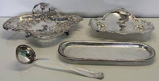 SILVER. Grouping of Continental Silver Hollow Ware