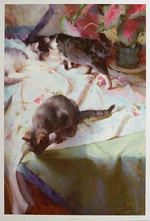 Susan Lyon, "Cats and Caladium"