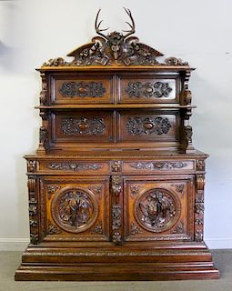 Magnificent and Highly Carved Antique Oak