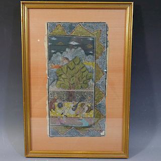 ANTIQUE INDIAN MUGHAL PAINTING 18/19TH CENTURY