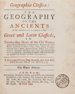 * [MOLL, HERMAN] Geographia Classica: The Geography of the Ancients. London, 1721. Third edition, with 28 maps.