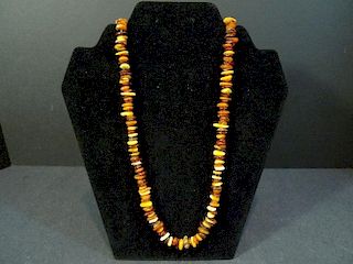 CHINESE AMBER MILA BEADS NECKLACE