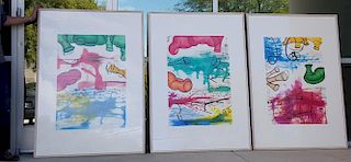 Carroll Dunham "Three Etchings" (COMPLETE SET of 3)