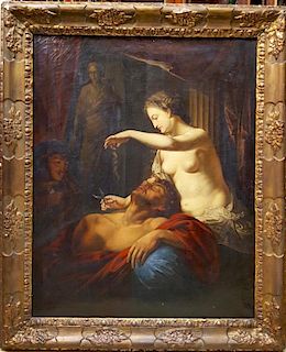 French Old Master Biblical Samson and Delilah