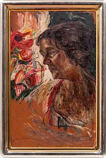 Abraham Manievich( 1881-1942) Russian Painting Important & Rare Portrait