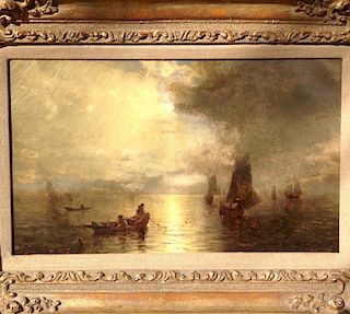 George McCord (1848-1909) marine oil painting