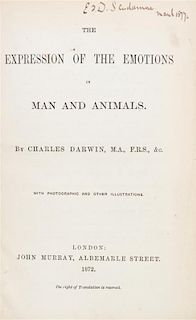 DARWIN, CHARLES. The Expression of the Emotions in Man and Animals. London, 1872. First edition, second issue. With 7 plates.