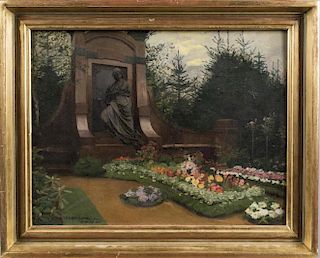 Wladimir Linde (1862-1940) Russian German Garden Painting