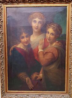 "Three Graces" European 19th Century Painting