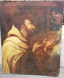Italian School Old Master painting of saint
