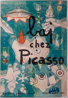 Picasso 1969 "Baj Chez Picasso" Gallery Poster