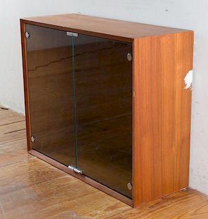 Teak Hanging Cabinet w/ Glass Doors